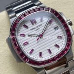 GR Factory Patek Philippe Emerald Nautilus 5711/112P-010 35.2mm Full Platinum Ruby Diamond Bezel White Dial