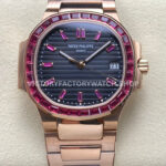 GR Emerald Nautilus 5723 112R black dial rose gold ruby bezel