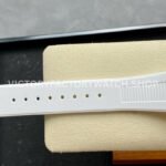 GR Factory Patek Philippe Nautilus 5712G 40mm White Rubber Strap Diamond Bezel Blue Dial