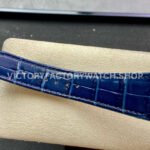 GR Factory Patek Philippe Nautilus 5712G 40mm White Gold Leather Strap Diamond Bezel Grey Dial