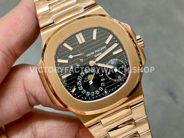 GR Factory Patek Philippe Nautilus 5712R 40mm Full Rose Gold Black Dial