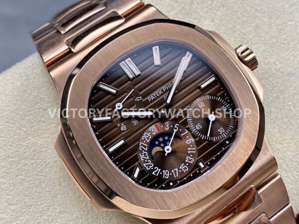 GR Factory Patek Philippe Nautilus 5712R 40mm Full Rose Gold Brown Dial