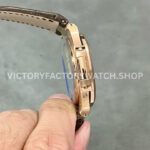GR Factory Patek Philippe Nautilus 5712R 40mm Rose Gold Leather Strap Brown Dial