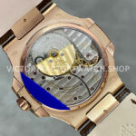GR Factory Patek Philippe Nautilus 5712R 40mm Rose Gold Leather Strap Brown Dial