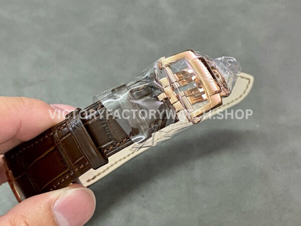 GR Factory Patek Philippe Nautilus 5712R 40mm Rose Gold Leather Strap Brown Dial