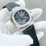 GR Factory Patek Philippe Nautilus 5712G 40mm Steel Black Rubber Strap Grey Dial