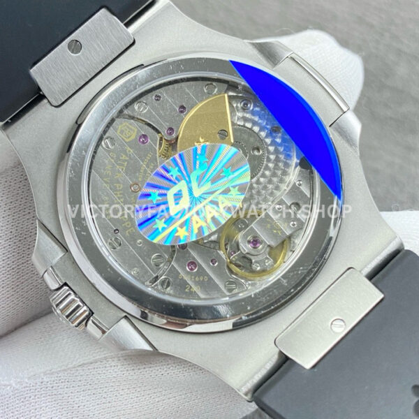 GR Factory Patek Philippe Nautilus 5712G 40mm Steel Black Rubber Strap Grey Dial