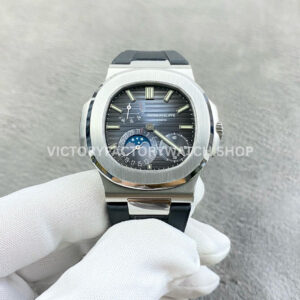 GR Factory Patek Philippe Nautilus 5712G 40mm Steel Black Rubber Strap Grey Dial (16) GR Patek Philippe Nautilus 5712G grey dial black rubber strap
