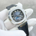 GR Factory Patek Philippe Nautilus 5712G 40mm Steel Black Rubber Strap Grey Dial
