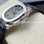 GR Factory Patek Philippe Nautilus 5712G 40mm Steel Leather Strap Grey Dial
