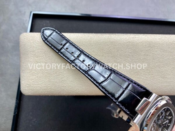 GR Factory Patek Philippe Nautilus 5712G 40mm Steel Leather Strap Grey Dial