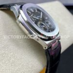 GR Factory Patek Philippe Nautilus 5712G 40mm Steel Leather Strap Grey Dial