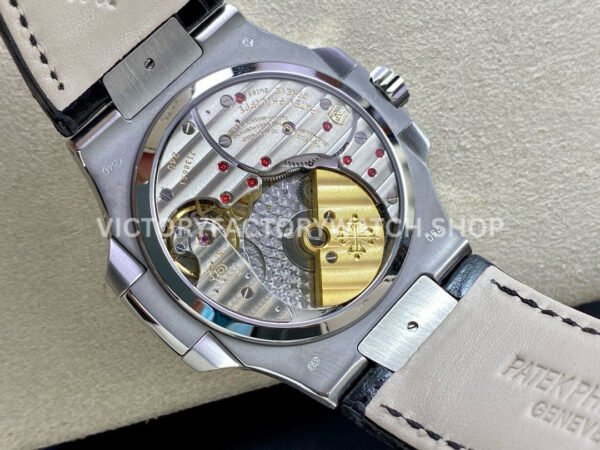 GR Factory Patek Philippe Nautilus 5712G 40mm Steel Leather Strap Grey Dial