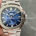 GR 5726 pairs a blue dial with full steel styling to deliver a more classic Nautilus identity, with stronger visual depth and a more familiar daily-wear profile.