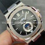 GR Factory Patek Philippe Nautilus 5726 40mm Steel Black Rubber Strap Grey Dial