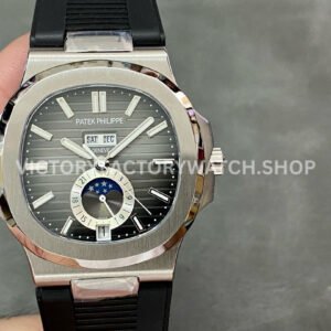 GR Patek Philippe Nautilus 5726 grey dial black rubber strap