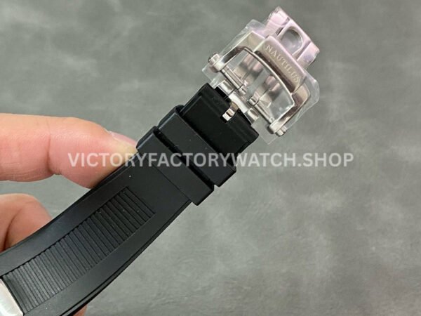 GR Factory Patek Philippe Nautilus 5726 40mm Steel Black Rubber Strap Grey Dial