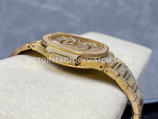 GR Factory Patek Philippe Nautilus 7021 35.2mm Full Jewelry Yellow Gold Jewelry Dial
