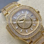 GR Factory Patek Philippe Nautilus 7021 35.2mm Full Jewelry Yellow Gold Jewelry Dial
