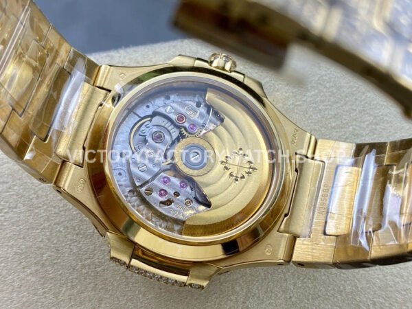 GR Factory Patek Philippe Nautilus 7021 35.2mm Full Jewelry Yellow Gold Jewelry Dial