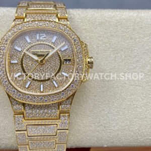 GR Patek Philippe Nautilus 7021 yellow gold jewelry dial