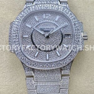 GR Patek Philippe Nautilus 7021 1G jewelry dial white gold