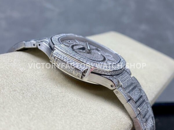 GR Factory Patek Philippe Nautilus 7021/1G-001 35.2mm Full Jewelry White Gold Jewelry Dial