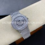 GR Factory Patek Philippe Nautilus 7021/1G-001 35.2mm Full Jewelry White Gold Jewelry Dial