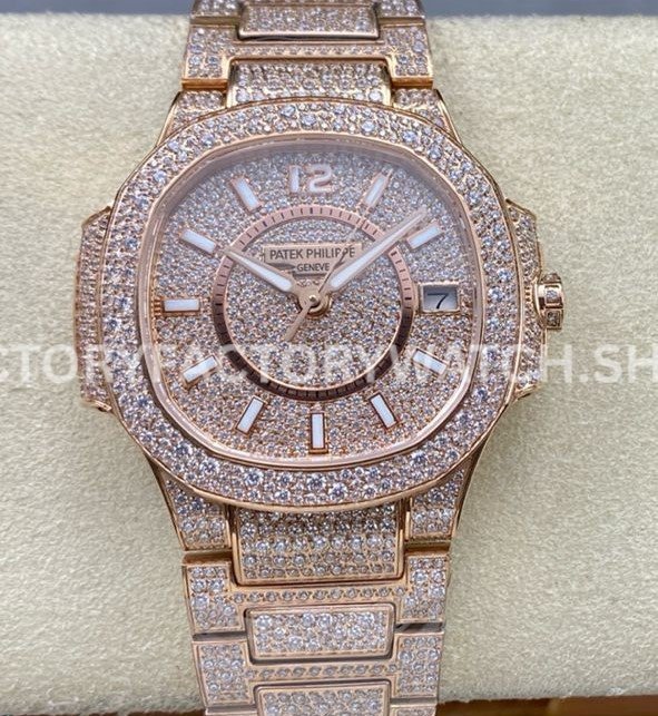 GR Patek Philippe Nautilus 7021 1R jewelry rose gold dial