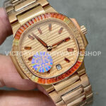 GR Factory Patek Philippe Nautilus 71181300R-001 35.2mm Full Rose Gold Rose Gold Dial (4) GR Factory Patek Philippe Nautilus 7118/1300R-001 35.2mm Full Rose Gold Rose Gold Dial