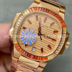 GR Factory Patek Philippe Nautilus 71181300R-001 35.2mm Full Rose Gold Rose Gold Dial (5) GR Factory Patek Philippe Nautilus 7118/1300R-001 35.2mm Full Rose Gold Rose Gold Dial