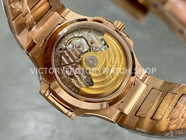 GR Factory Patek Philippe Nautilus 71181300R-001 35.2mm Full Rose Gold Rose Gold Dial (8) GR Factory Patek Philippe Nautilus 7118/1300R-001 35.2mm Full Rose Gold Rose Gold Dial
