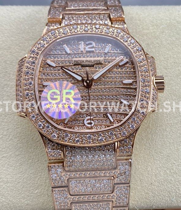 GR Patek Philippe Nautilus 7118 1450G rose gold diamond dial