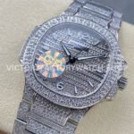 GR Factory Patek Philippe Nautilus 7118/1450G-001 35.2mm Full Diamond White Gold Diamond Dial