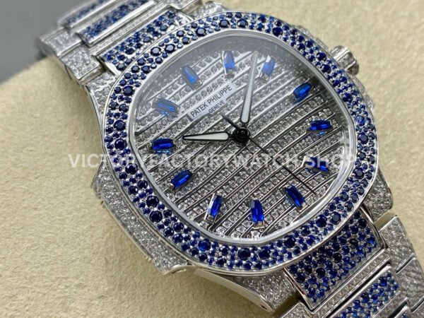 GR Factory Patek Philippe Nautilus 7118/1453G-001 35.5mm Full Blue Jewelry White Gold Jewelry Dial