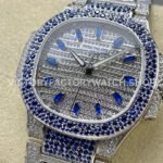 GR Factory Patek Philippe Nautilus 7118/1453G-001 35.5mm Full Blue Jewelry White Gold Jewelry Dial