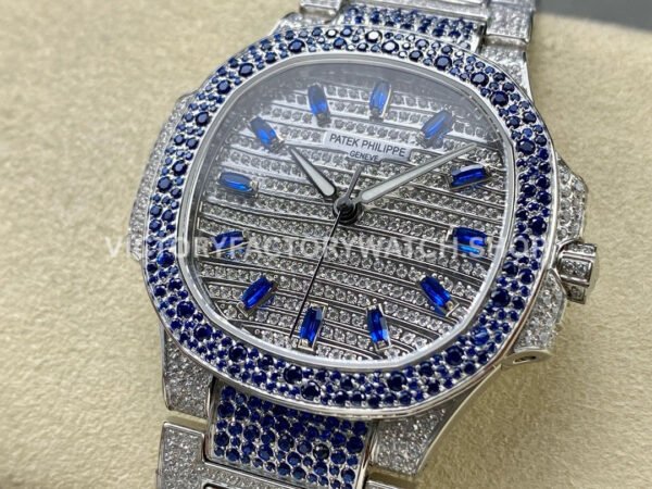 GR Factory Patek Philippe Nautilus 7118/1453G-001 35.5mm Full Blue Jewelry White Gold Jewelry Dial