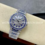 GR Factory Patek Philippe Nautilus 7118/1453G-001 35.5mm Full Blue Jewelry White Gold Jewelry Dial
