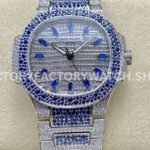 GR Patek Philippe Nautilus 7118 1453G blue jewelry dial