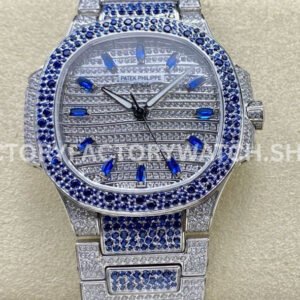 GR Patek Philippe Nautilus 7118 1453G blue jewelry dial