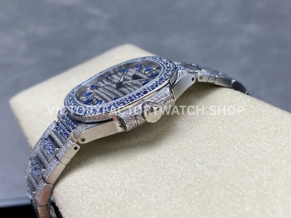 GR Factory Patek Philippe Nautilus 7118/1453G-001 35.5mm Full Blue Jewelry White Gold Jewelry Dial