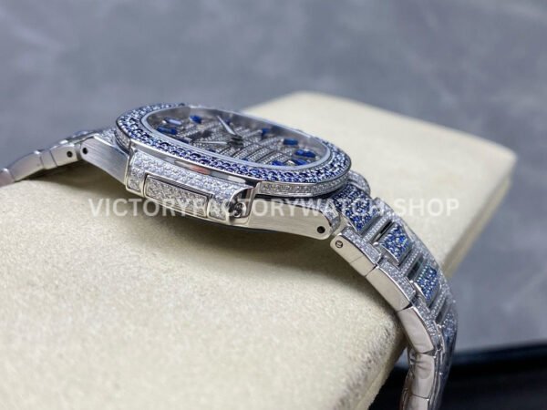 GR Factory Patek Philippe Nautilus 7118/1453G-001 35.5mm Full Blue Jewelry White Gold Jewelry Dial