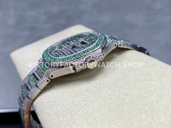 GR Factory Patek Philippe Nautilus 7118/1453G-001 35.5mm Full Green Jewelry White Gold Jewelry Dial
