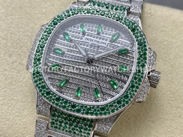 GR Factory Patek Philippe Nautilus 7118/1453G-001 35.5mm Full Green Jewelry White Gold Jewelry Dial