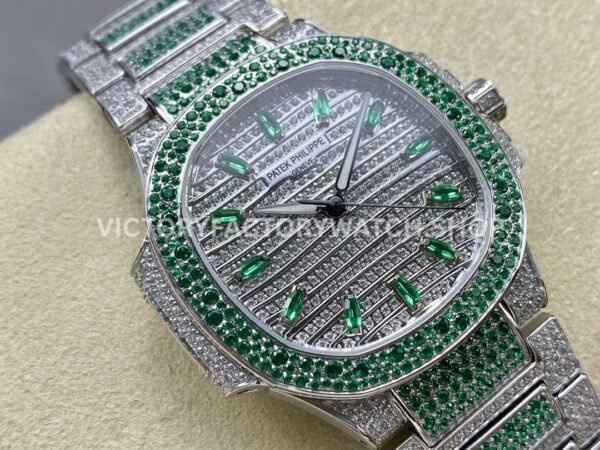 GR Factory Patek Philippe Nautilus 7118/1453G-001 35.5mm Full Green Jewelry White Gold Jewelry Dial