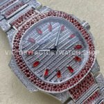 GR Factory Patek Philippe Nautilus 7118/1453G-001 35.5mm Full Red Jewelry White Gold Jewelry Dial