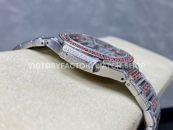 GR Factory Patek Philippe Nautilus 7118/1453G-001 35.5mm Full Red Jewelry White Gold Jewelry Dial