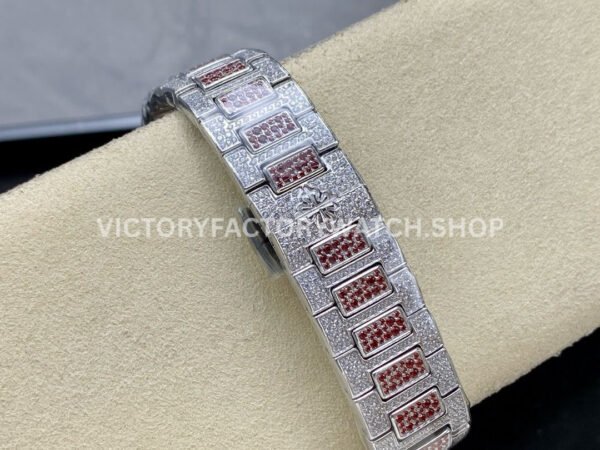 GR Factory Patek Philippe Nautilus 7118/1453G-001 35.5mm Full Red Jewelry White Gold Jewelry Dial