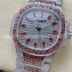 GR Factory Patek Philippe Nautilus 7118/1453G-001 35.5mm Full Red Jewelry White Gold Jewelry Dial