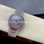 GR Factory Patek Philippe Nautilus 7118/1453G-001 35.5mm Full Red Jewelry White Gold Jewelry Dial